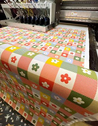 LBK Printing Co. uses a natural fiber fabric printer to print on cotton fabric.There are only a handful of these printers nationwide. (Photo Courtesy of Plains Cotton Growers)