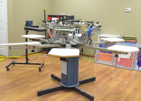 This machine is a printer at Sandy Sky Design in Littlefield. (Staff Photo by Samantha Pontius)
