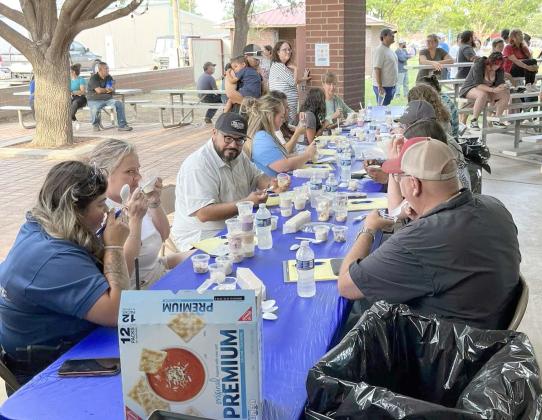 45th annual Olton Sandhills Ice Cream Contest judges taste/judge a variety of different homemade ice creams on Thursday, during the 45th annual Sandhills Celebration. =(Submitted Photo)