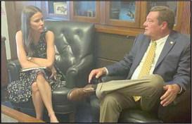 PCG Chairman Brent Nelson discusses the need to increase the market loan rate with Rep. August Pfluger (R-TX) staff.
