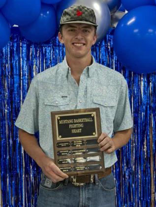Mustang Basketball Fighting Heart Award Wyatt Nelson