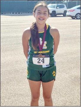 LADYWOLVERINE JUNIOR HIGH MEDALIST - Springlake-Earth competed at the Littlefield Invitational on Saturday where Maribel Villanueva placed third overall with a time of 14:39. (Submitted Photo)