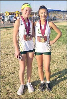 LADY WOLVERINE VARSITY MEDALISTS - Springlake-Earth competed at the Littlefield Invitational on Saturday where senior, Taytum Goodman, brought home first place and sophomore, Aabriella Villanueva finished eight overall. The Lady Wolverines places fourth as a team with 106 points. (Submitted Photo)