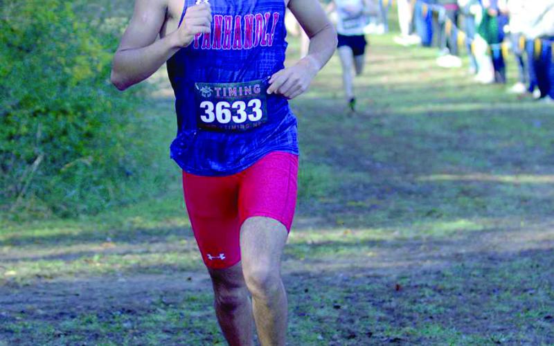 Josh Samaron in Cross Country competition.