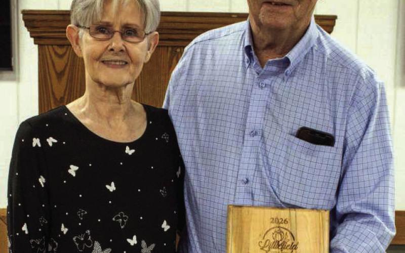 The Littlefield Chamber of Commerce awarded Bobbie and Johnny Jones the Family of the Year award on Feb. 26, 2026. (Photo by Madison Vidales)