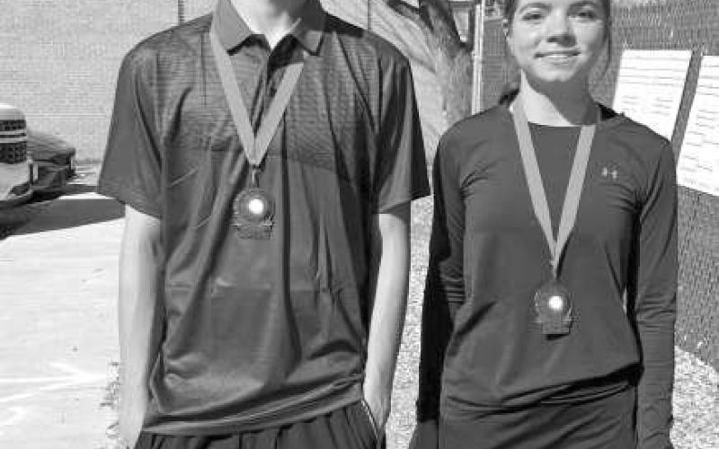 3rd place mixed doubles, Josh and HalleKate Huguley