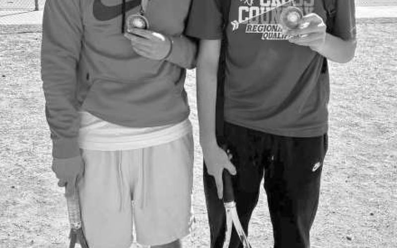1st place JV boy’s doubles, Alex and Zachary