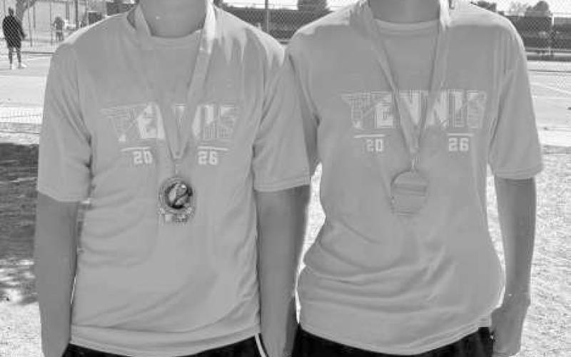 1st place JV boy’s doubles, Jimmy and Manny