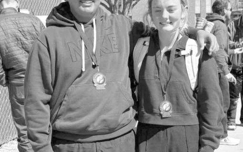3rd place JV mixed doubles, Zakry and Macee